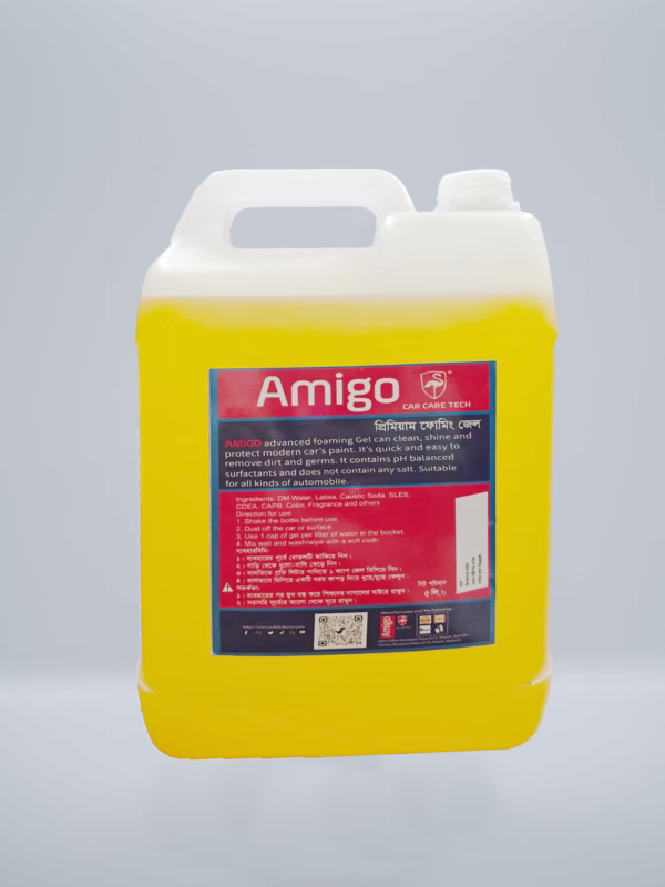 Amigo Foaming Gel 5L- Deep Clean & Shine for Your Car Lemon-Back